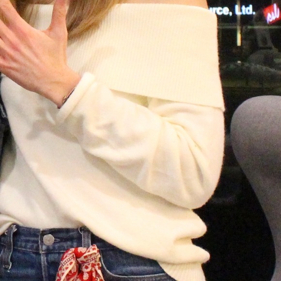 Anthropologie Sweaters - Anthropologie Off the Shoulder Sweater